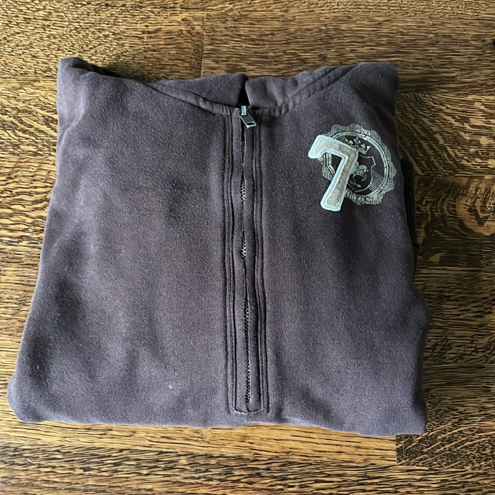 Forever21 Brown Half-Zip Sweatshirt Size L